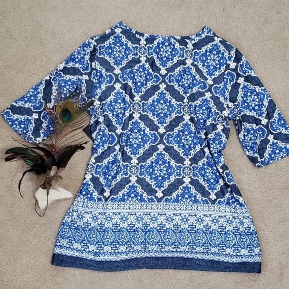 TACERA Geometric Tunic Top - Picture 4 of 6